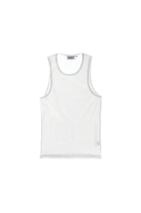 AICI WHITE RIBBED SINGLET
